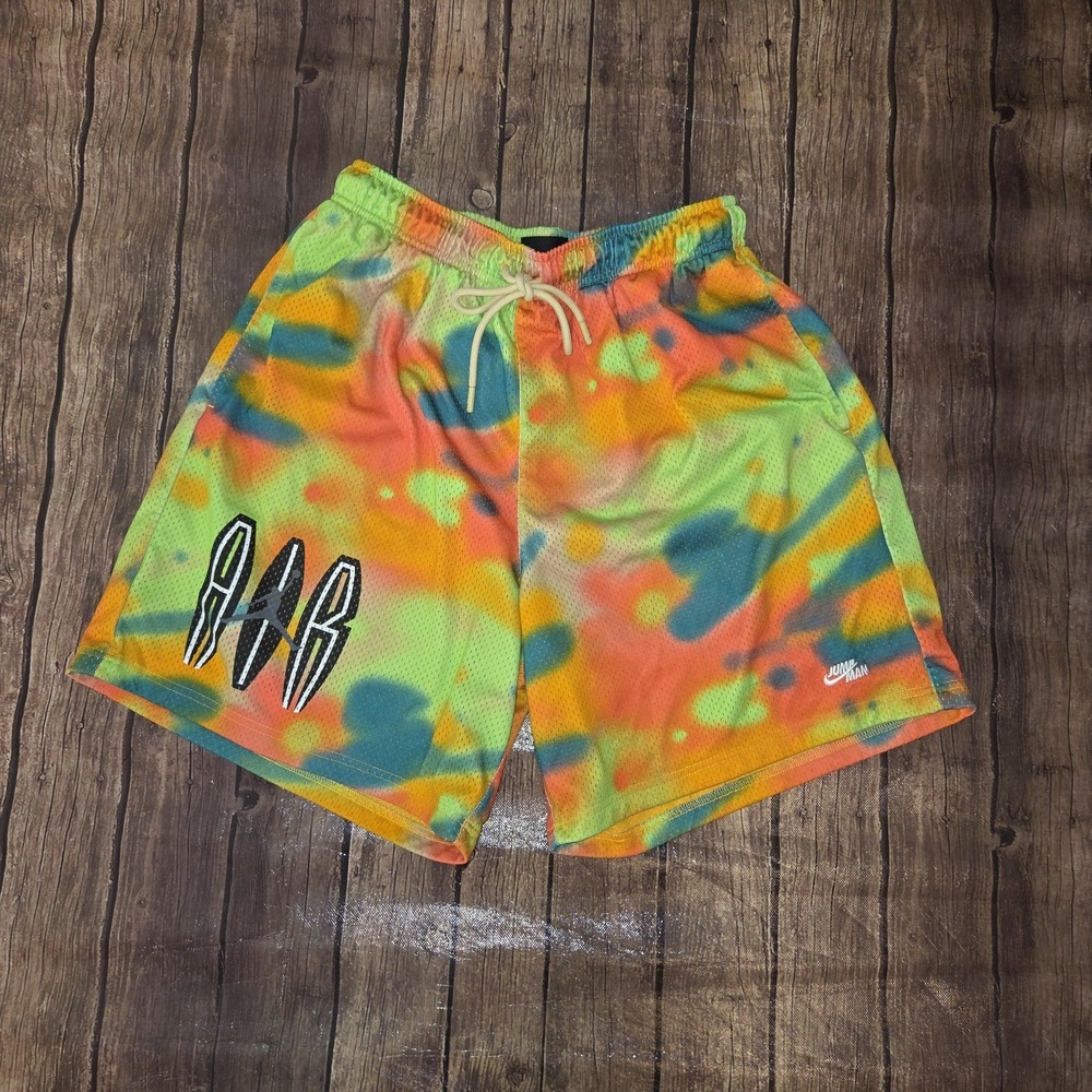 Nike Air Jordan Flight MVP Mesh Shorts Mens XXL Tie Dye 7.5"‎ Inseam Y2K Rave